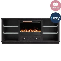 Light Transitional Console Drawer 86" Tv - Black